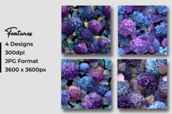 Purple Floral Digital Paper Product Image 3