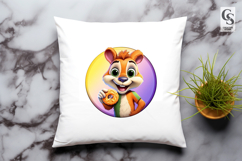 Cute Squirrel With Sweets Clipart Sublimation PNG Product Image 3