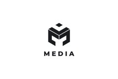 Cube Letter M logo design vector template Product Image 3
