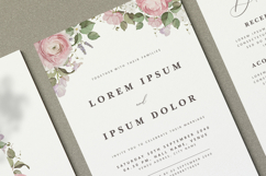 beautiful wedding card invitation set with roses flower Product Image 3