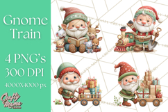 Gnome Train Clipart Holiday Express Clip Art Christmas Product Image 1