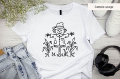 Hand Drawn Fall Scarecrow SVG Product Image 3