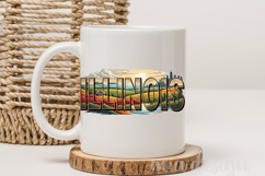 Illinois State PNG, Vintage Farmhouse Cornfield Sublimation Product Image 3