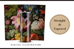 Floral Sublimation Design 20 oz, Tumbler Wrap PNG Product Image 3