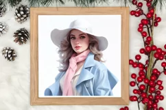 Parisian Christmas Clipart, Parisian Christmas Sublimation Product Image 3