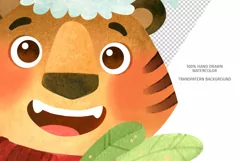 Santa Tiger, New Year 2022 clipart, Winter Holiday Product Image 5