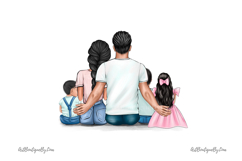 Family Clipart: Parents, Sons, Daughter Product Image 2