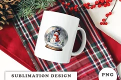 Watercolor Christmas Snow Globe png Product Image 3