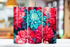 Red Floral Mirage Tumbler Wrap | Sublimation PNG design Product Image 3