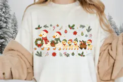 Christmas Duck Family PNG Sublimation Design, Xmas Ducklings Product Image 4