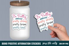 Positive Quotes Sticker, Be pretty pretty strong pretty brav Product Image 1