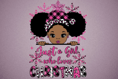 Just a Girl Who Loves Christmas PNG Afro Girl Christmas Product Image 3