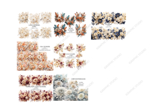 Flowers Mega Clipart Bundle, Floral Clipart, Huge Bundle Product Image 3