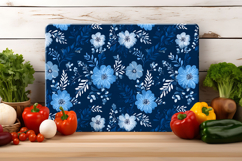 Blue Cottagecore Flower Cutting Board Design | Cutting Board Product Image 2