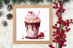 Pink Christmas Coffee Sublimation Clipart, Christmas PNG Product Image 3