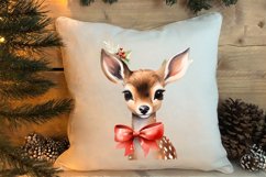 Watercolor Christmas Deer Sublimation Bundle, Christmas Deer Product Image 3
