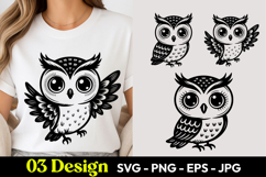 Flying Owl SVG PNG Product Image 1