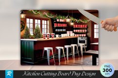 Farmhouse Holiday Coffee Bar Cutting Board PNG Design Product Image 1
