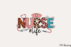NURSE #Life PNG, Nurse Sublimation PNG Product Image 1