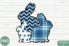 Boy Easter PNG | Blue Bunnies PNG | Kids Easter Sublimation Product Image 2