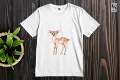 Cute Baby Deer Watercolor Clipart Sublimation PNG Product Image 3