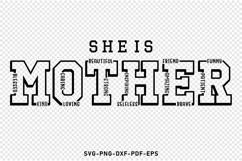 She is Mother Blessed Strong Inspiring Funny, Mom Shirt SVG Product Image 3