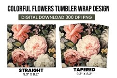 Colorful Flower Tumbler Warp Design Product Image 3