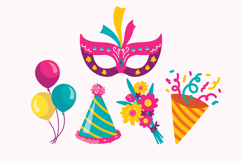 Colorful Birthday Party Clipart Set Product Image 3