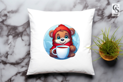 Cute Bear Coffee Mug Clipart Sublimation PNG Product Image 3