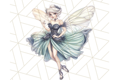 Gothic Fairy &amp; Potion Clipart, Dark Fantasy PNG Printable Product Image 3