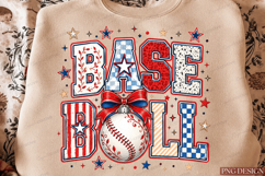 Baseball Coquette Sublimation Design Product Image 3