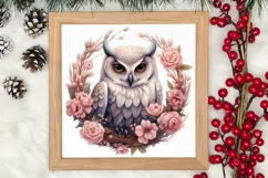 Christmas Owl Clipart, Christmas Owl Clipart, Christmas Owl Product Image 3