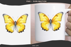 Yellow butterfly png design for T-shirts Product Image 3