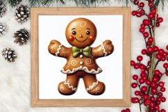 Gingerbread Man Sublimation Clipart, Gingerbread Man Clipart Product Image 3