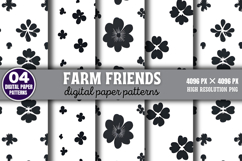 Farm Friends Digital Paper Background Bundle PNG Product Image 3