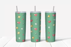 Christmas Cute Girls Skinny tumbler wrap design Product Image 5