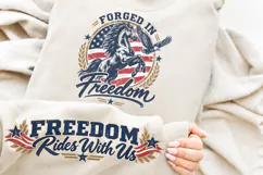 Freedom Horse Front Sleeve PNG, Patriotic Horse Sleeve Shirt Product Image 3