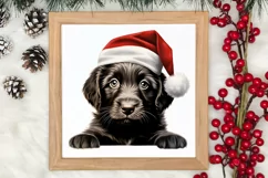 Christmas Peeking Dogs Clipart, Christmas PNG Product Image 3