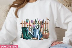 Image of gardening tools and plants PNG, Gardening Sublimati Product Image 1