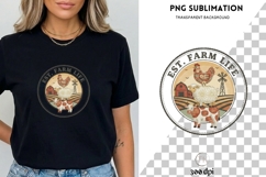 Farm Life PNG | Rustic Farm Animals Design | Cow Chicken Product Image 2