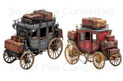 Stage Coach, Wagon, Western, Ephemera, PNG, Clipart Product Image 3