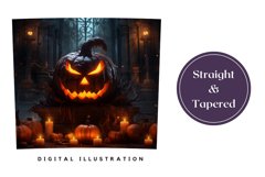 3D Pumpkin Tumbler Wrap, 3D Halloween Tumbler Wrap Design Product Image 3