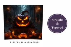 3D Pumpkin Tumbler Wrap, 3D Halloween Tumbler Wrap Design Product Image 3