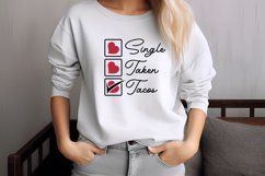 Single taken tacos SVG, Valentine&#039;s Day SVG Product Image 3