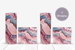 Pink Marble Tumbler Template, Blue Marble Tumbler Design Product Image 3