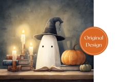 Cartoon Halloween Ghost Tumbler, Kids Halloween Tumbler Wrap Product Image 3