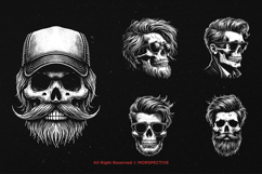 10 Bundle Dark Art Hipster Skull Stylist Hair Man Cool Product Image 5