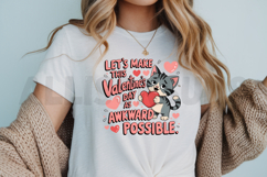 Cute Cat With Awkward Valentines Day Message Graphic Product Image 3