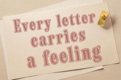 Cordavia Outline Font Playful Slab Serif with Heart Product Image 3
