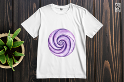 Watercolor Purple Swirl Clipart Sublimation PNG Product Image 3